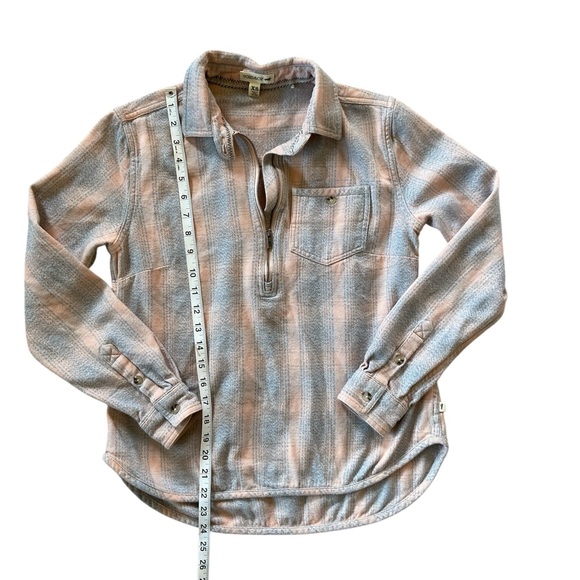 Toad&Co Women’s 100% Organic Cotton 1/4 Zip Bodie Flannel Plaid Shirt XS - Picture 9 of 11